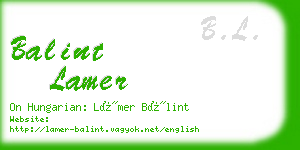 balint lamer business card